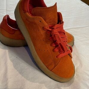 Adidas Stan Smith Crepe Mens Shoes Orange Suede FZ6445 NEW Mens Size 6/WMNS 7.5